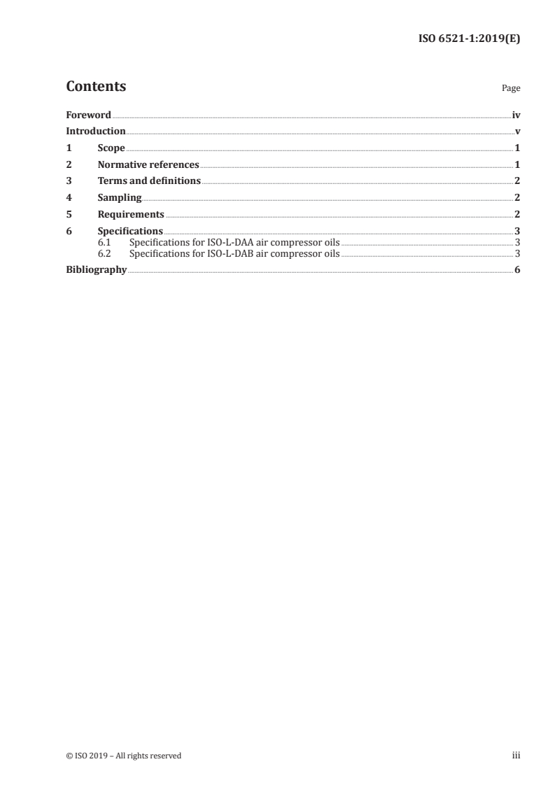 ISO 6521-1:2019 - Lubricants, industrial oils and related products (Class L) — Family D (compressors) — Part 1: Specifications of categories DAA and DAB (lubricants for reciprocating and drip feed rotary air compressors)
Released:5/27/2019