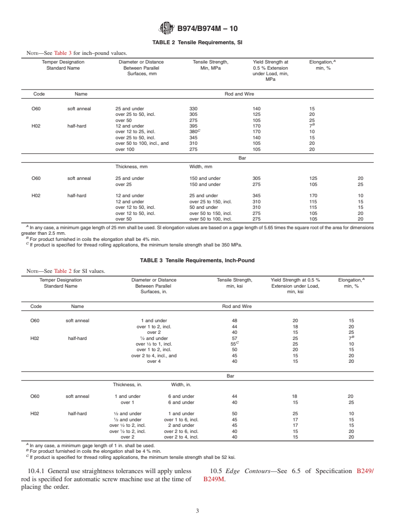 ASTM B974/B974M-10 - Standard Specification for Free-Cutting Bismuth Brass Rod, Bar and Wire