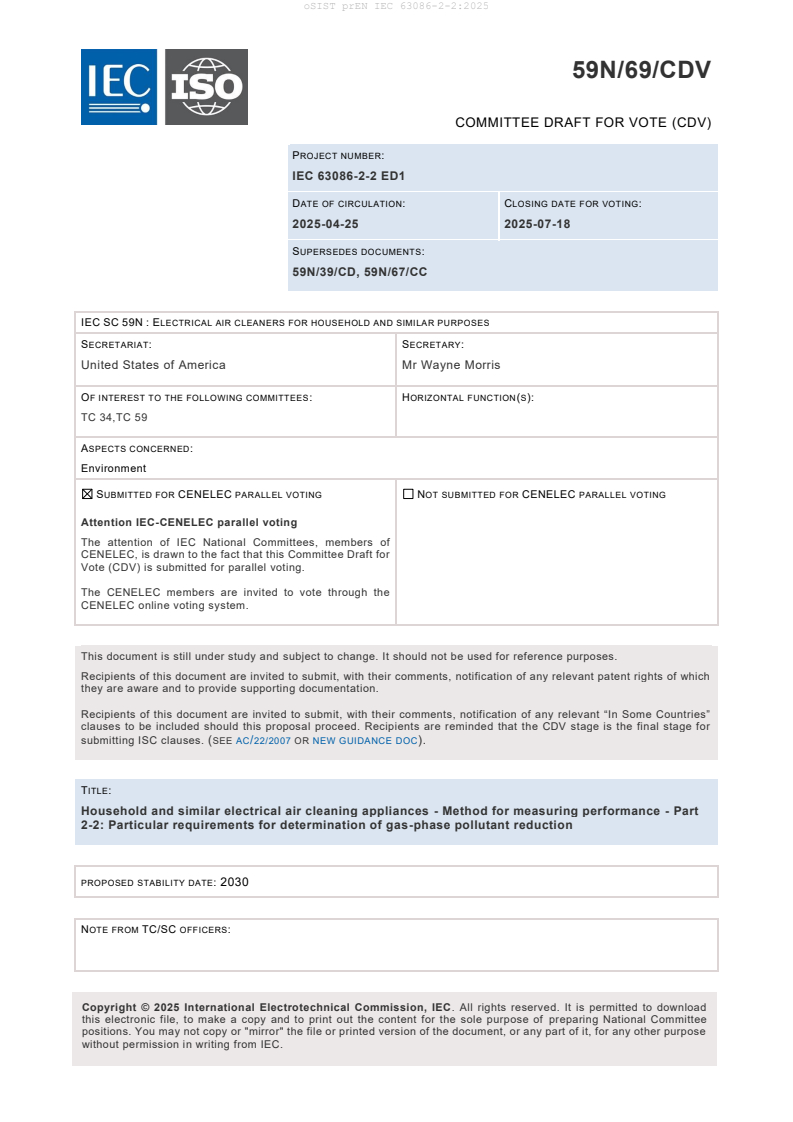 prEN IEC 63086-2-2:2025