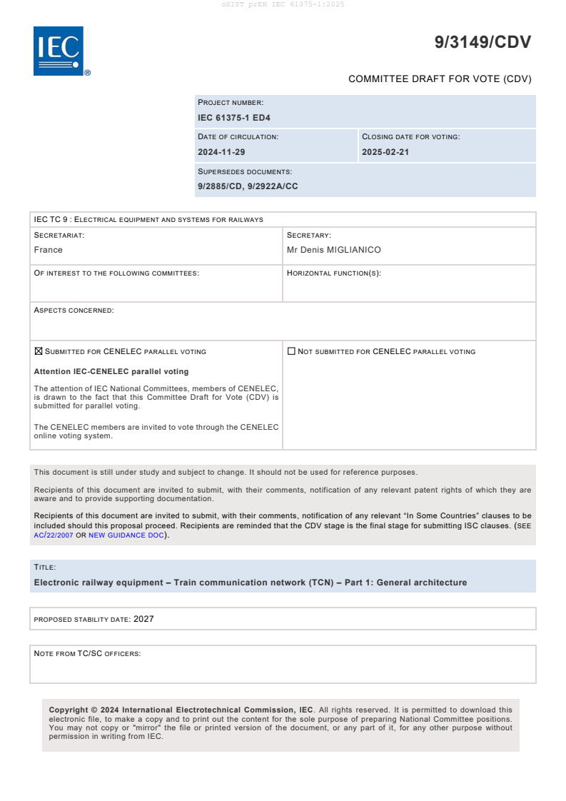 prEN IEC 61375-1:2025 - BARVE