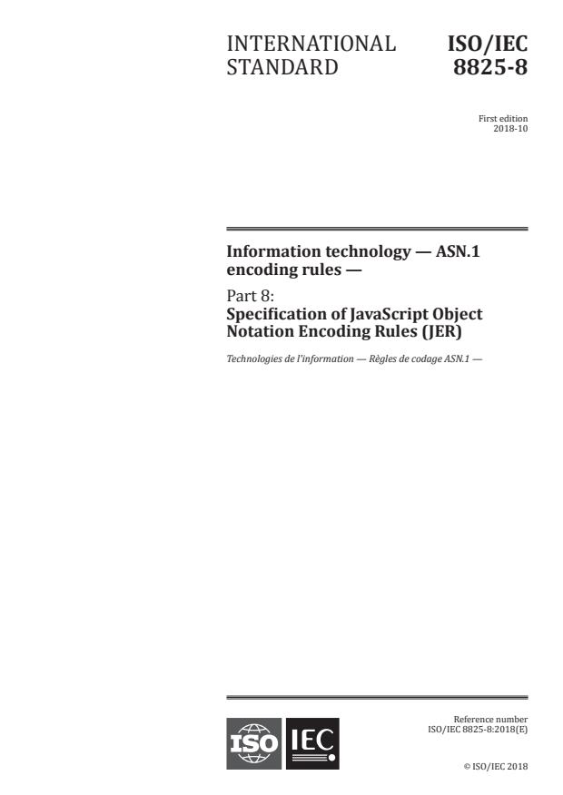 ISO/IEC 8825-8:2018 - Information technology -- ASN.1 encoding rules