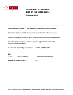 EN IEC 60904-2:2023 EN IEC 60904-2:2024 - BARVE - Page 1 preview