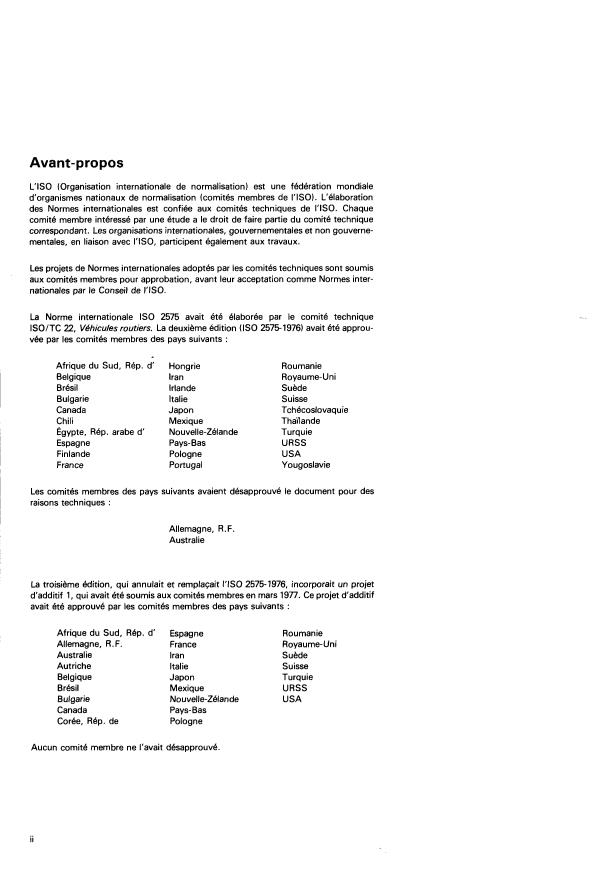 ISO 2575:1982 ISO 2575:1982 - Véhicules routiers -- Symboles pour les commandes, indicateurs et témoins - Page 2 preview