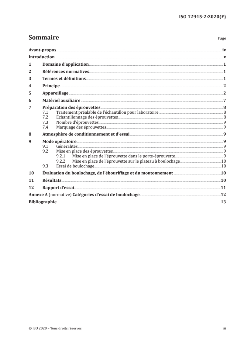 ISO 12945-2:2020 ISO 12945-2:2020 - Textiles — Détermination de la propension au boulochage, à l'ébouriffage ou au moutonnement des étoffes en surface — Partie 2: Méthode du Martindale modifiée
Released:10/30/2020