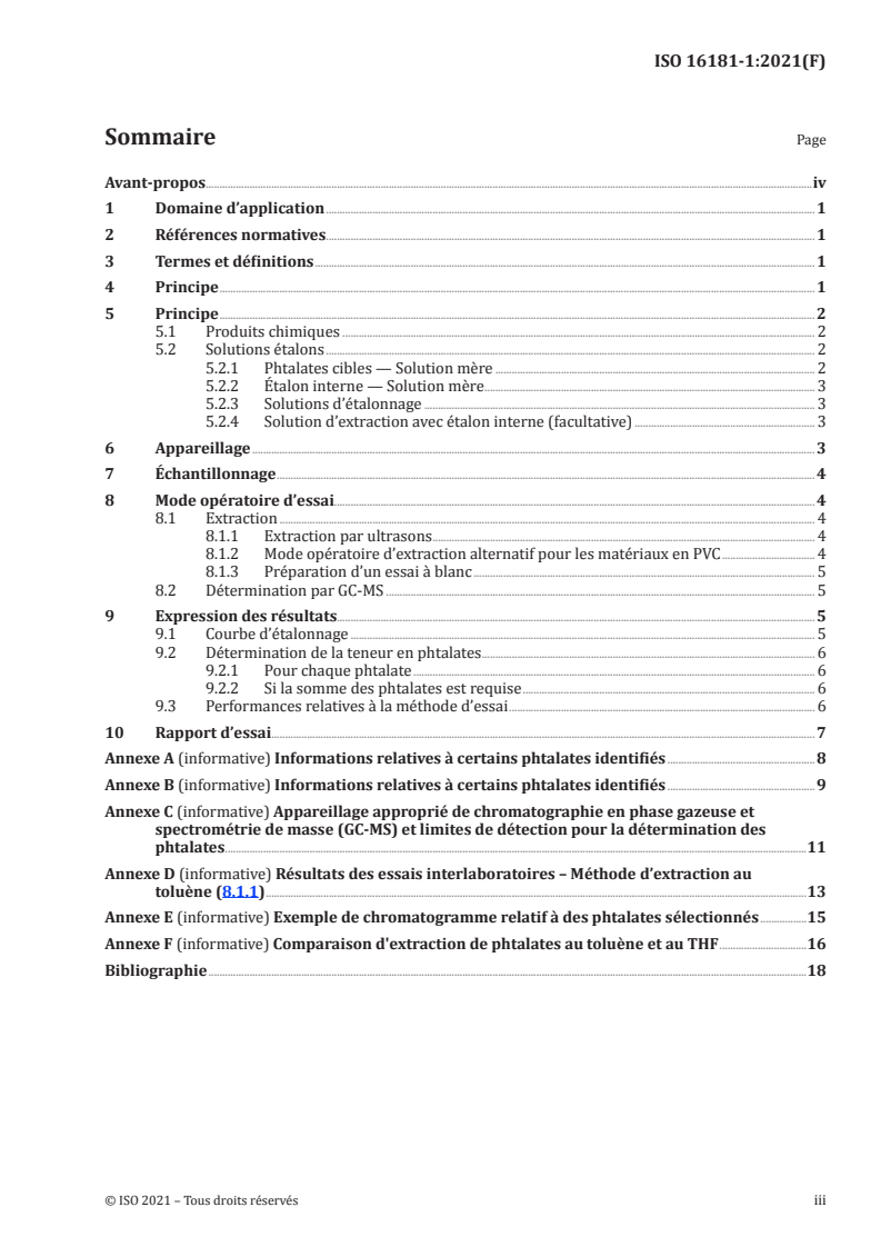 ISO 16181-1:2021 ISO 16181-1:2021 - Chaussures — Substances critiques potentiellement présentes dans les chaussures et les composants des chaussures — Partie 1: Détermination des phtalates par extraction au solvant
Released:3/26/2021