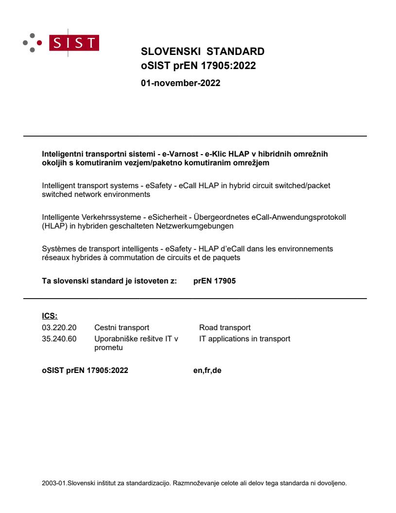 prEN 17905:2022 - BARVE