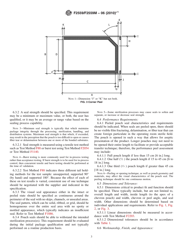 ASTM F2559/F2559M-06(2010)e1 - Standard Guide for Writing a Specification for Sterilizable Peel Pouches