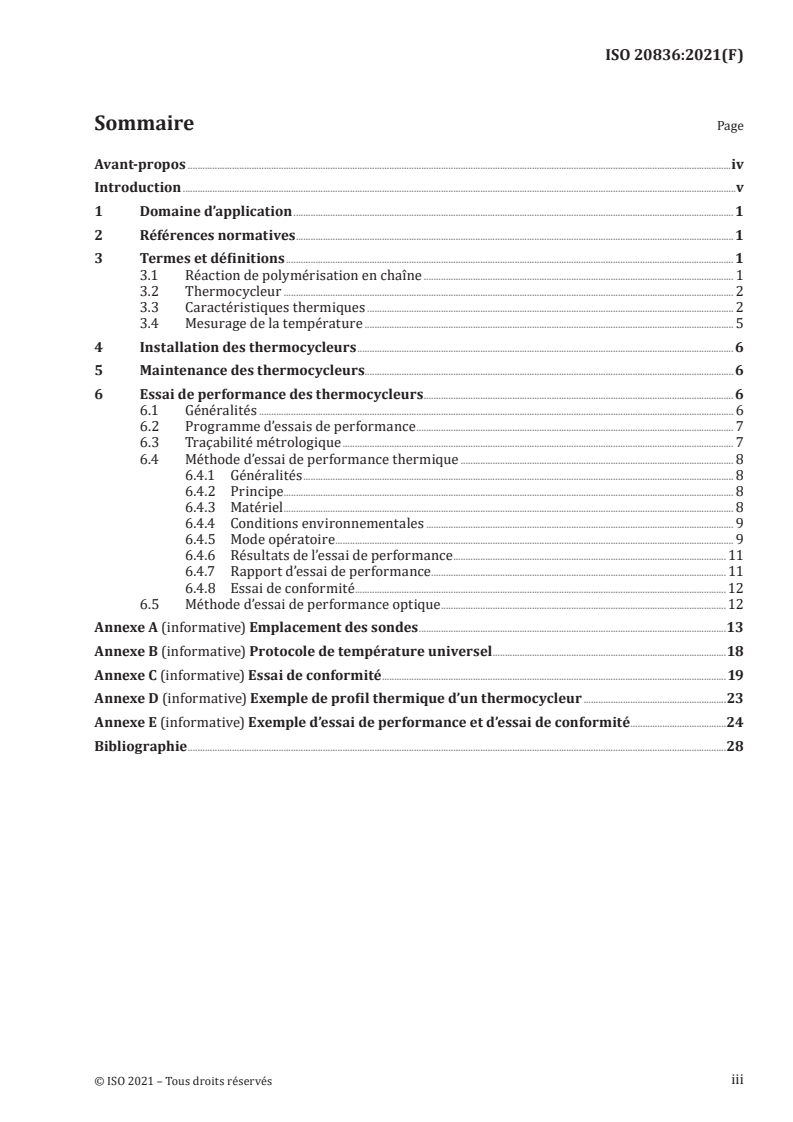 ISO 20836:2021 - Microbiologie de la chaîne alimentaire — Réaction de polymérisation en chaîne (PCR) pour la recherche de micro-organismes — Essais de performance thermique des thermocycleurs
Released:11/22/2021