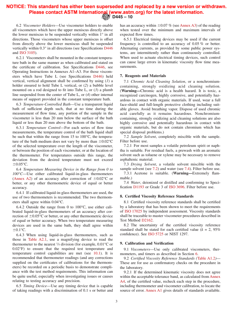 ASTM D445-10 - Standard Test Method for Kinematic Viscosity of Transparent and Opaque Liquids (and Calculation of Dynamic Viscosity)