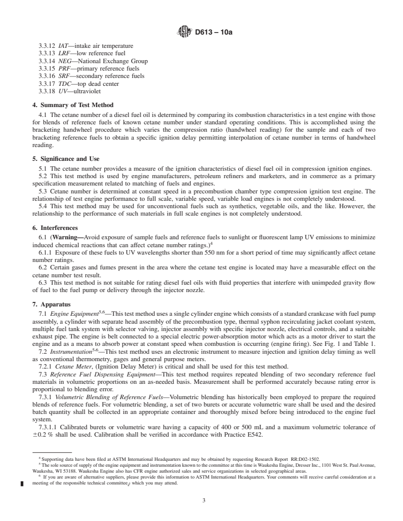 REDLINE ASTM D613-10a - Standard Test Method for Cetane Number of Diesel Fuel Oil