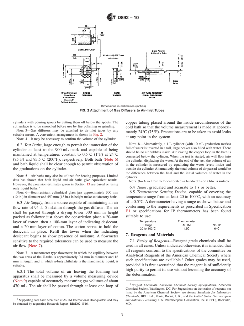 ASTM D892-10 - Standard Test Method for Foaming Characteristics of Lubricating Oils