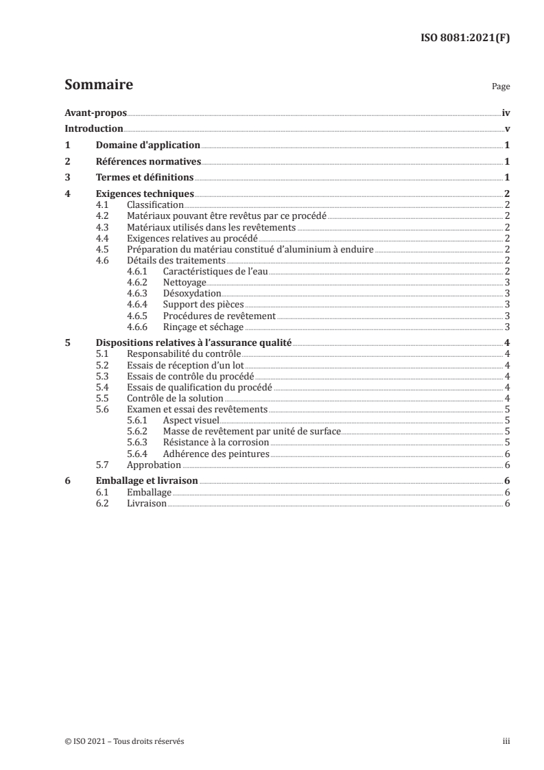 ISO 8081:2021 ISO 8081:2021 - Procédés de traitement dans l'industrie aérospatiale — Revêtement par conversion chimique des alliages d'aluminium — Utilisation courante
Released:5/20/2021