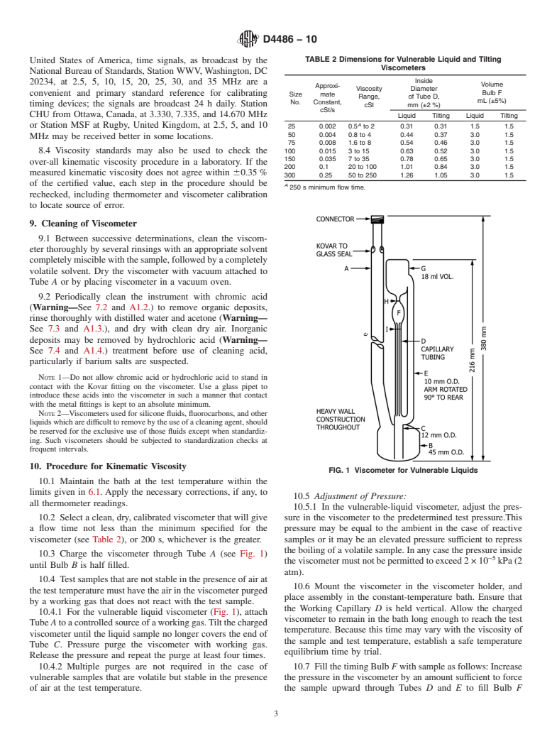 ASTM D4486-10 - Standard Test Method for Kinematic Viscosity of Volatile and Reactive Liquids