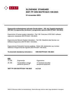 SIST-TP CEN ISO/TR 9241-100:2023 - Page 1 preview
