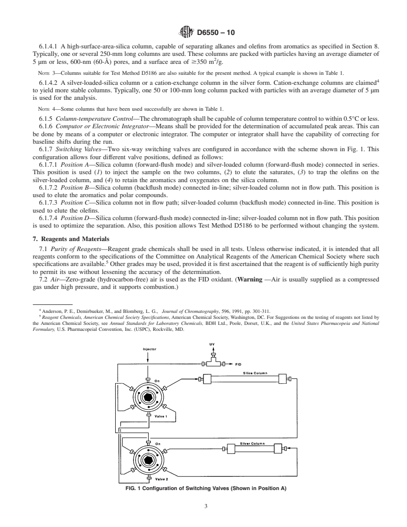 REDLINE ASTM D6550-10 - Standard Test Method for Determination of Olefin Content of Gasolines by Supercritical-Fluid Chromatography