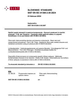 EN IEC 61300-2-38:2024 - BARVE - Page 1 preview