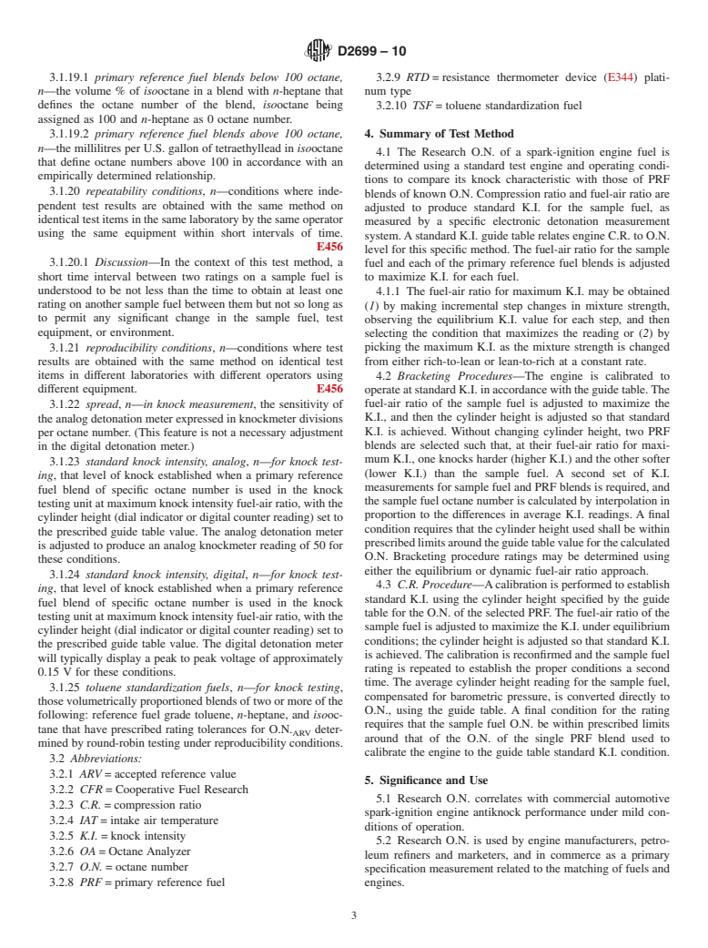 ASTM D2699-10 - Standard Test Method for Research Octane Number of Spark-Ignition Engine Fuel