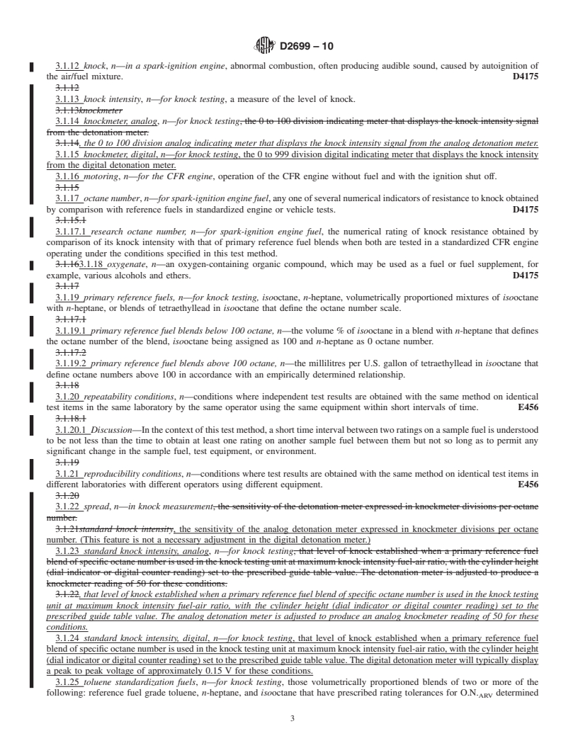 REDLINE ASTM D2699-10 - Standard Test Method for Research Octane Number of Spark-Ignition Engine Fuel