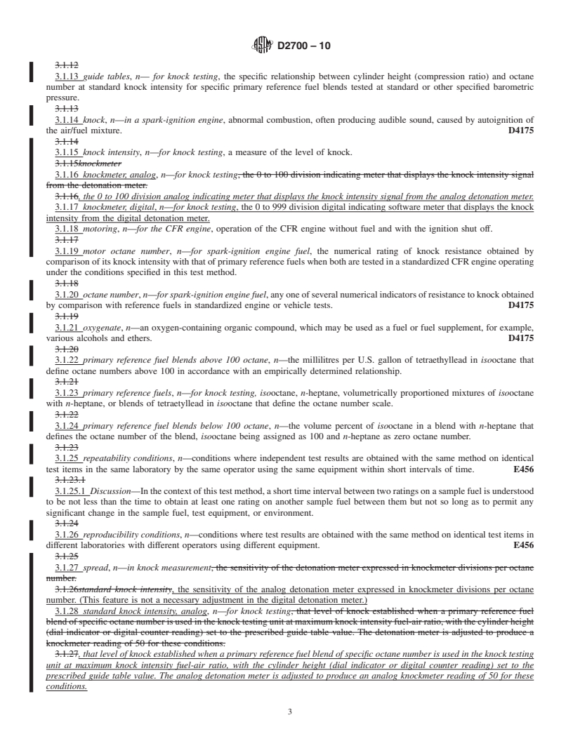 REDLINE ASTM D2700-10 - Standard Test Method for Motor Octane Number of Spark-Ignition Engine Fuel