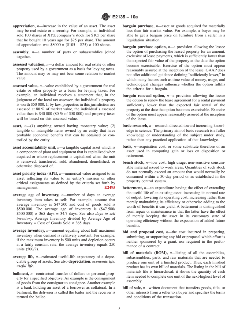 ASTM E2135-10a - Standard Terminology for Property and Asset Management