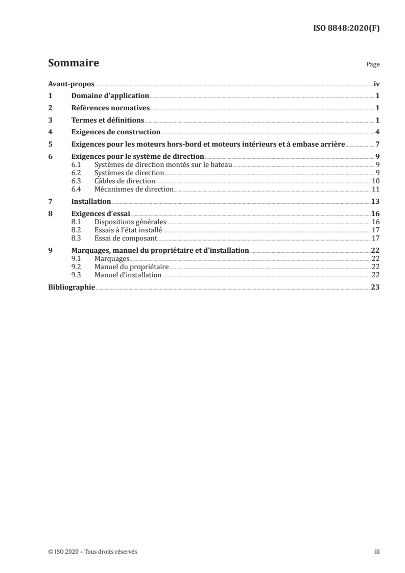 ISO 8848:2020 ISO 8848:2020 - Petits navires — Appareils à gouverner commandés à distance
Released:12/14/2020