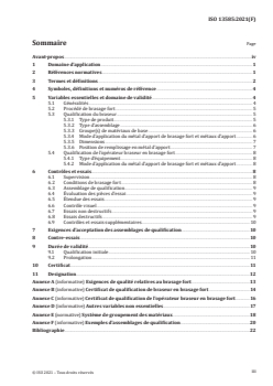 ISO 13585:2021 - Brasage fort — Essais de qualification des braseurs et des opérateurs braseurs en brasage fort
Released:12/21/2021 - Page 3 preview