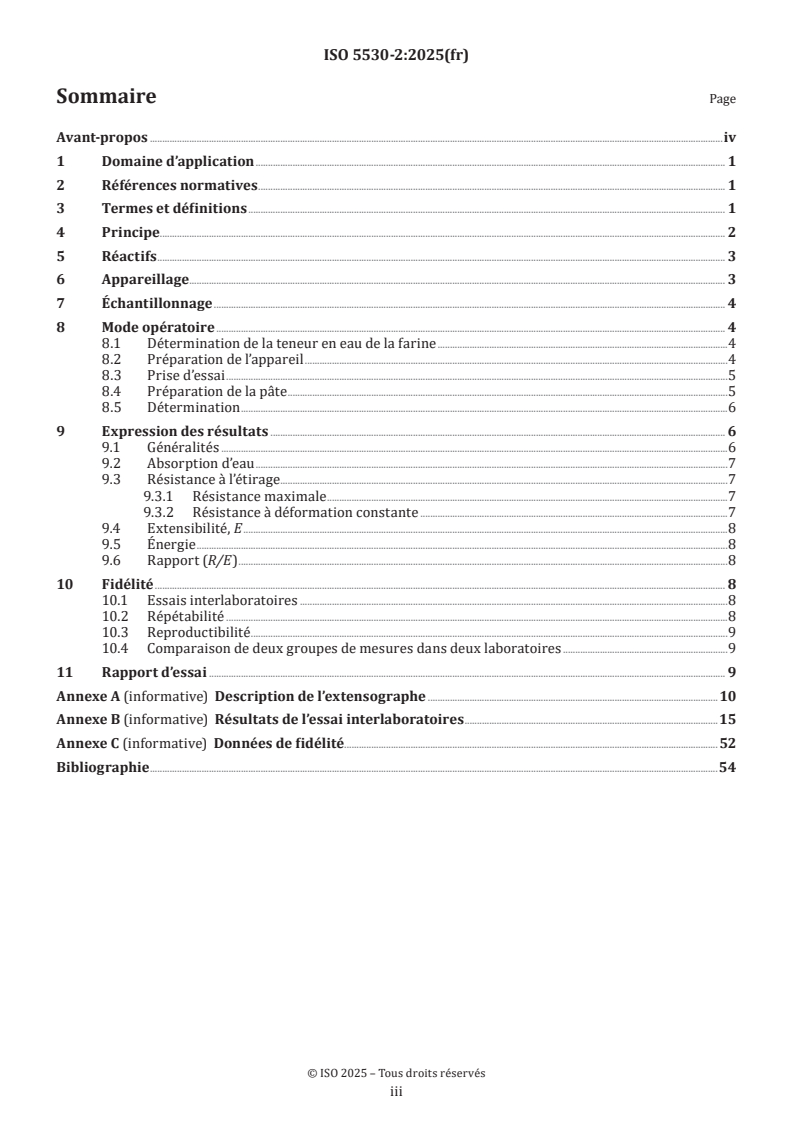 ISO 5530-2:2025 - Farines de blé tendre — Caractéristiques physiques des pâtes — Partie 2: Détermination des caractéristiques rhéologiques au moyen de l'extensographe
Released:15. 01. 2025