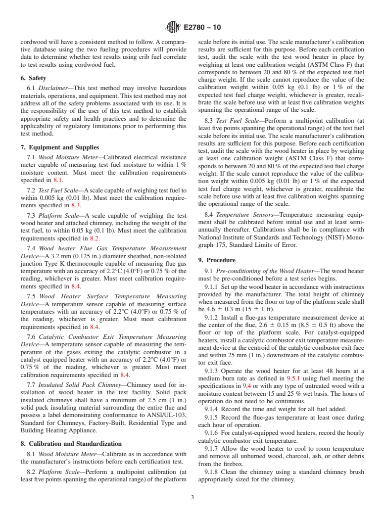 ASTM E2780-10 - Standard Test Method for Determining Particulate Matter Emissions from Wood Heaters