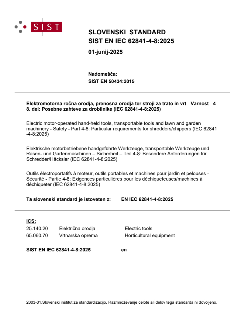 EN IEC 62841-4-8:2025 - BARVE
