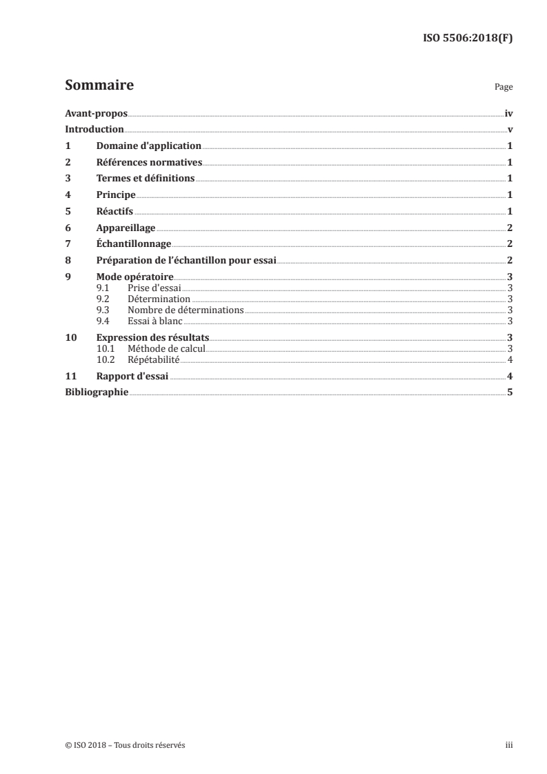 ISO 5506:2018 - Produits dérivés du soja — Détermination de l'activité uréasique
Released:7/10/2018