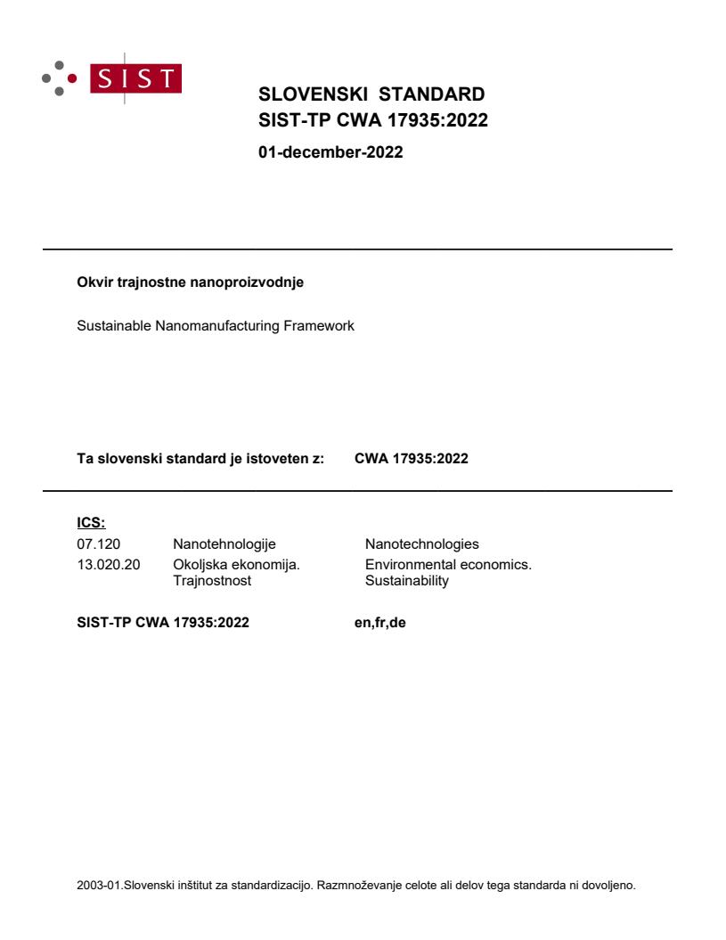 TP CWA 17935:2022 - BARVE