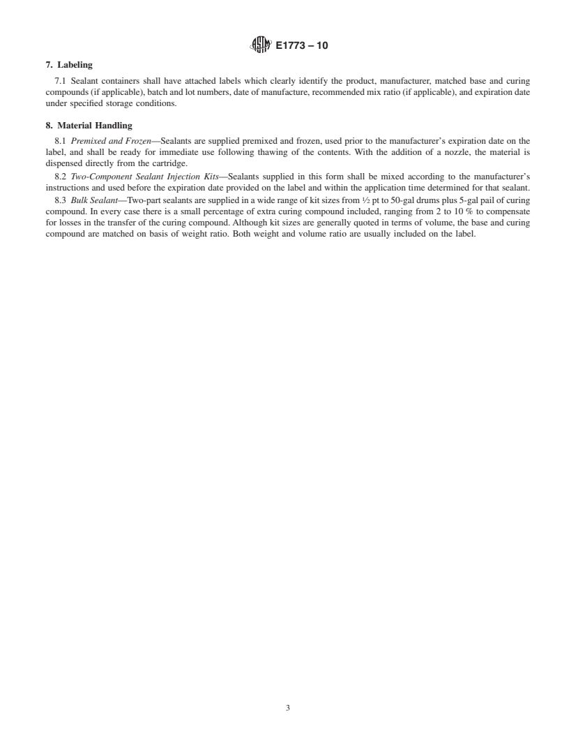 REDLINE ASTM E1773-10 - Standard Practice for Sealing Rigid Wall Tactical Shelters with Polysulfide Based Sealants