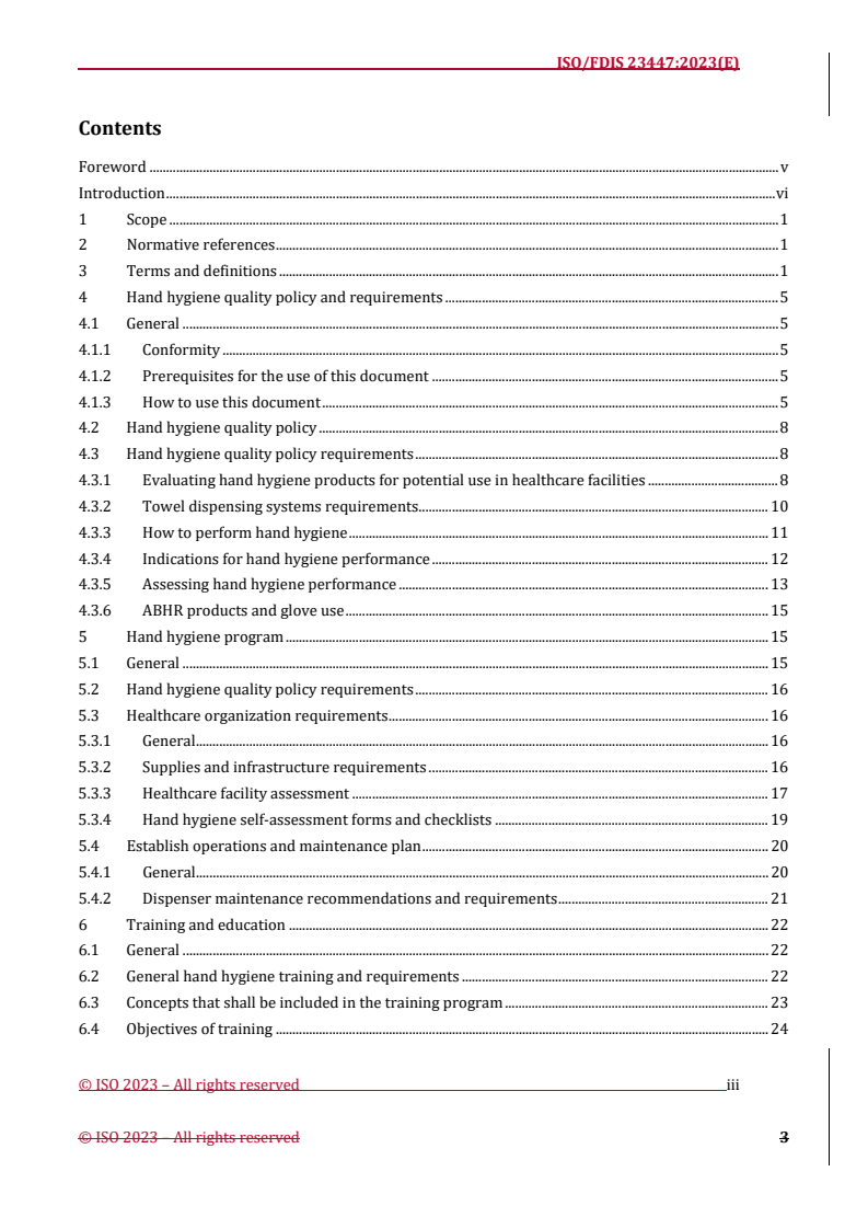 REDLINE ISO 23447 - Healthcare organization management — Hand hygiene performance
Released:6. 07. 2023