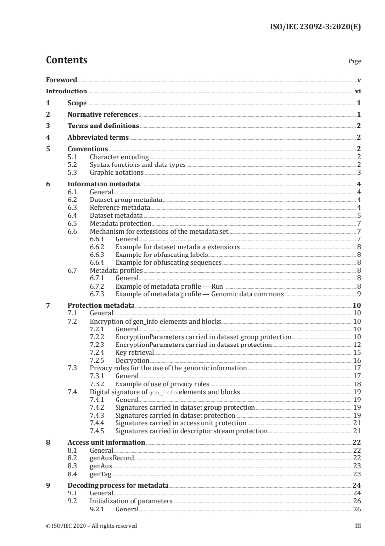 ISO/IEC 23092-3:2020 - Information technology — Genomic information representation — Part 3: Metadata and application programming interfaces (APIs)
Released:3/17/2020