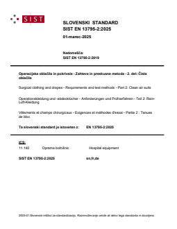 SIST EN 13795-2:2025 - Page 1 preview