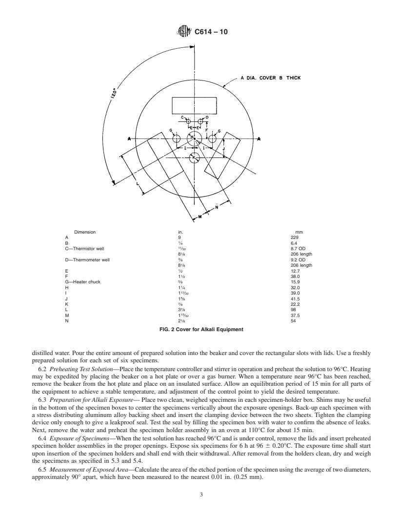 REDLINE ASTM C614-10 - Standard Test Method for Alkali Resistance of Porcelain Enamels