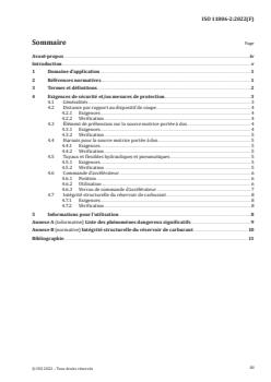 ISO 11806-2:2022 - Agricultural and forestry machinery — Safety requirements and testing for portable, hand-held, powered brush-cutters and grass-trimmers — Part 2: Machines for use with backpack power unit
Released:4/21/2022 - Page 3 preview