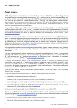 ISO 11806-2:2022 - Agricultural and forestry machinery — Safety requirements and testing for portable, hand-held, powered brush-cutters and grass-trimmers — Part 2: Machines for use with backpack power unit
Released:4/21/2022 - Page 4 preview