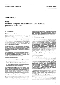 ISO 2591-1:1988 ISO 2591-1:1988 - Test sieving — Part 1: Methods using test sieves of woven wire cloth and perforated metal plate
Released:12/15/1988 - Page 3 preview