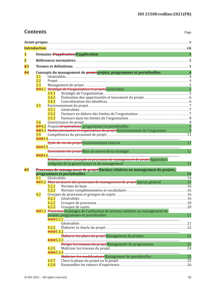 REDLINE ISO 21500:2021 - Management des projets, programmes et portefeuilles — Contexte et concepts
Released:4/9/2021