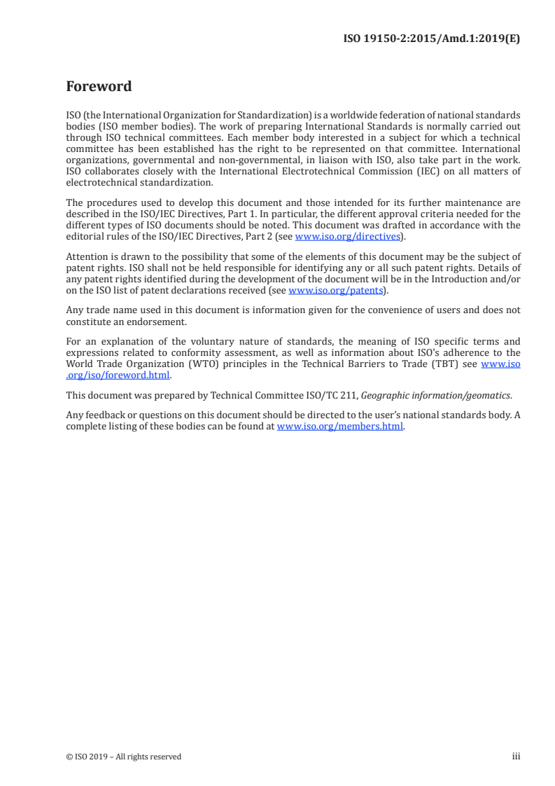 ISO 19150-2:2015/Amd 1:2019 - Geographic information — Ontology — Part 2: Rules for developing ontologies in the Web Ontology Language (OWL) — Amendment 1
Released:1/29/2019