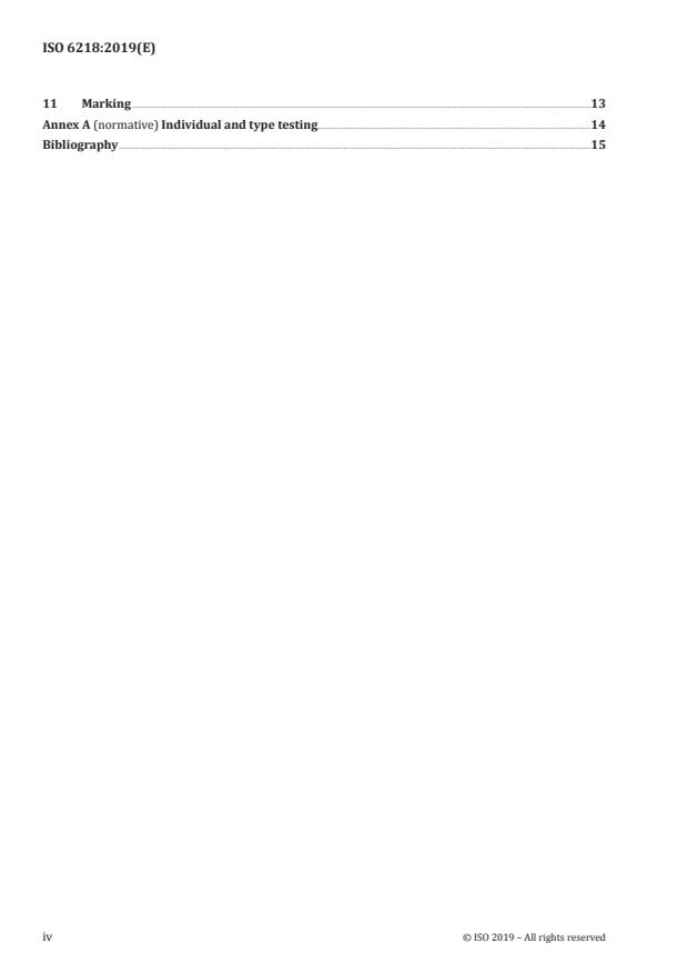 ISO 6218:2019 ISO 6218:2019 - Inland navigation vessels -- Manually- and power-operated coupling devices for rope connections of pushing units and coupled vessels -- Safety requirements and main dimensions - Page 4 preview