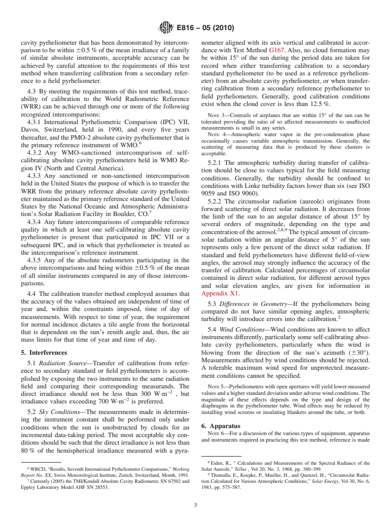 ASTM E816-05(2010) - Standard Test Method for Calibration of Pyrheliometers by Comparison to Reference Pyrheliometers