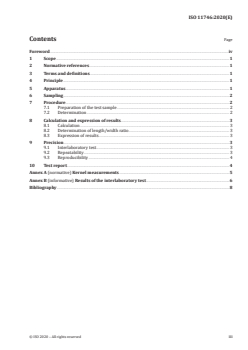 ISO 11746:2020 - Rice — Determination of biometric characteristics of kernels
Released:1/9/2020 - Page 3 preview