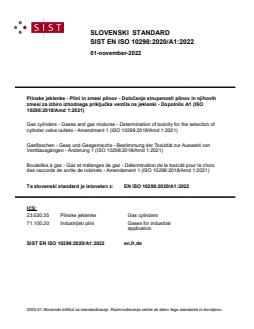 SIST EN ISO 10298:2020/A1:2022 - Page 1 preview