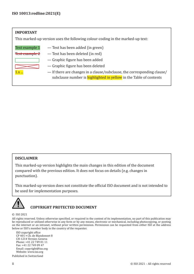 ISO 10013:2021 ISO 10013:2021REDLINE - Quality management systems -- Guidance for documented information - Page 2 preview