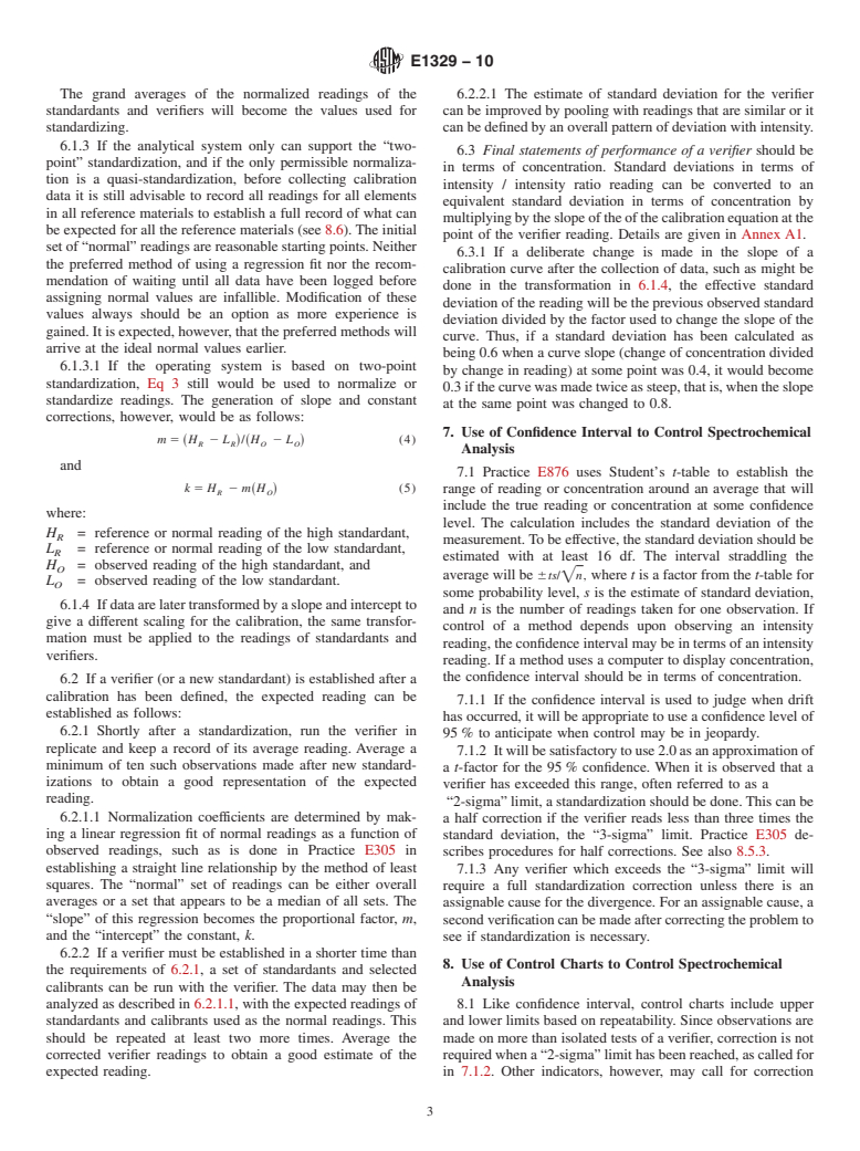 ASTM E1329-10 - Standard Practice for Verification and Use of Control Charts in Spectrochemical Analysis (Withdrawn 2019)