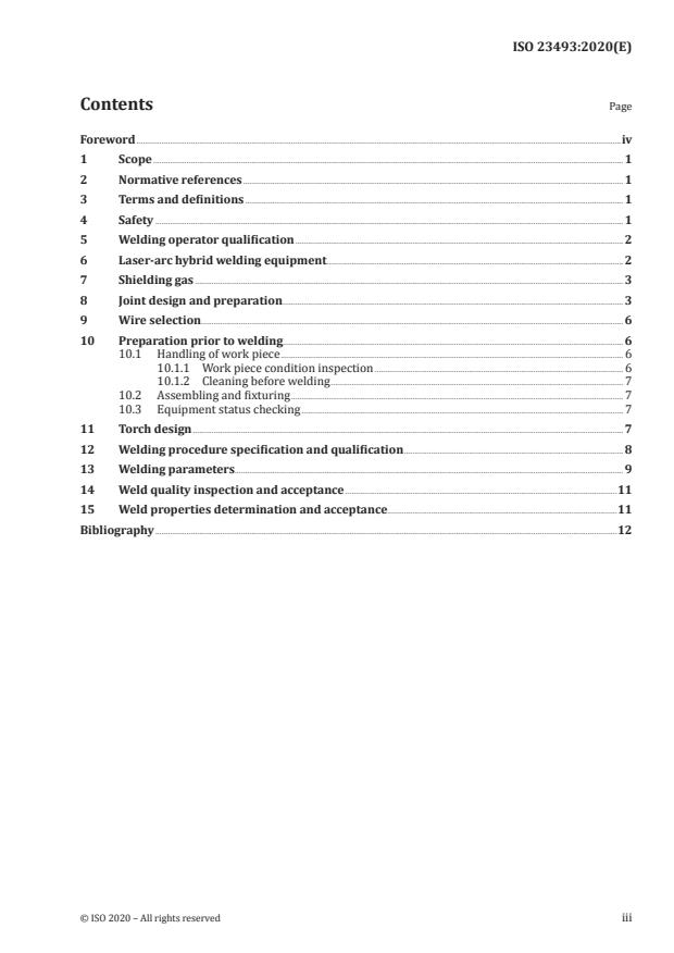 ISO 23493:2020 - Welding and allied processes -- Process specification for laser-arc hybrid welding for metallic materials