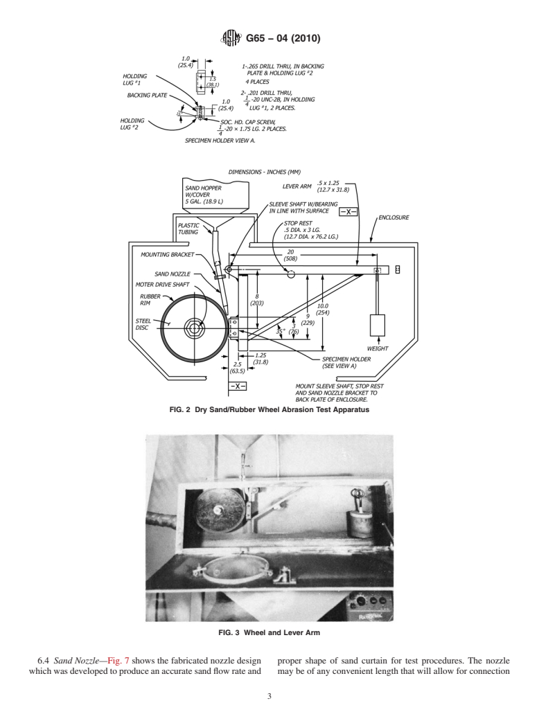 ASTM G65-04(2010) - Standard Test Method for Measuring Abrasion Using the Dry Sand/Rubber Wheel Apparatus