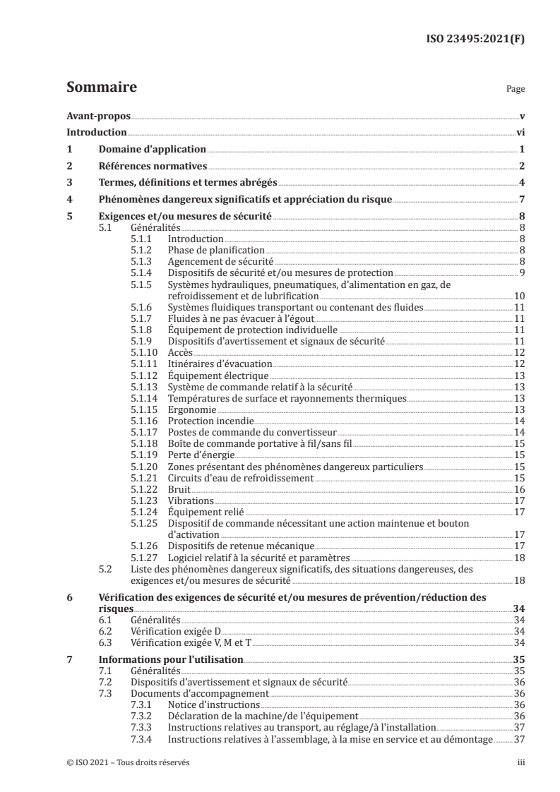 ISO 23495:2021 ISO 23495:2021 - Fours industriels et équipements associés — Prescriptions de sécurité pour les convertisseurs et équipements associés
Released:4/9/2021
